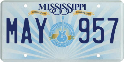 MS license plate MAY957