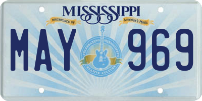 MS license plate MAY969
