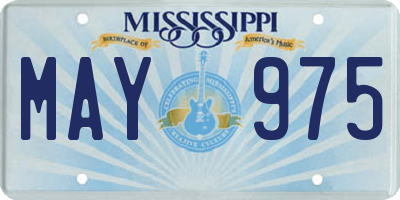 MS license plate MAY975