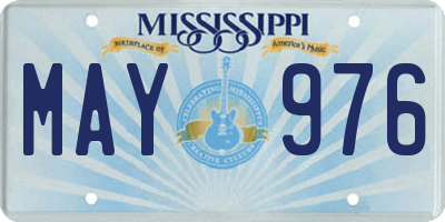 MS license plate MAY976