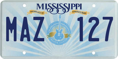 MS license plate MAZ127