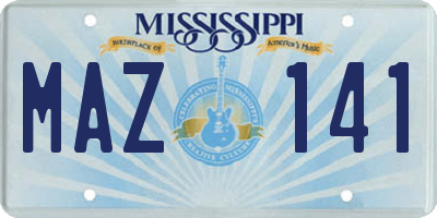 MS license plate MAZ141