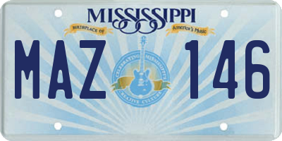 MS license plate MAZ146
