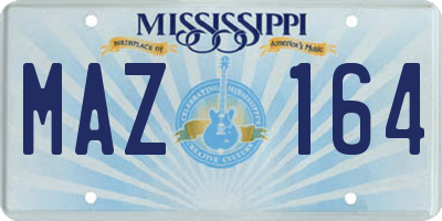 MS license plate MAZ164