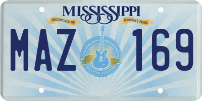 MS license plate MAZ169