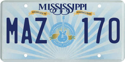 MS license plate MAZ170