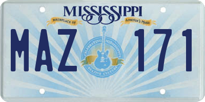 MS license plate MAZ171