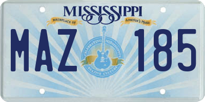 MS license plate MAZ185