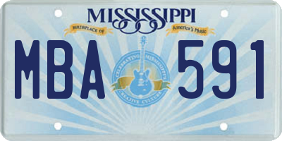 MS license plate MBA591