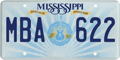 MS license plate MBA622
