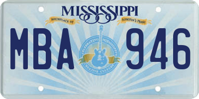 MS license plate MBA946