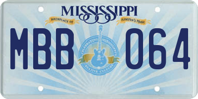 MS license plate MBB064
