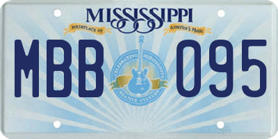 MS license plate MBB095