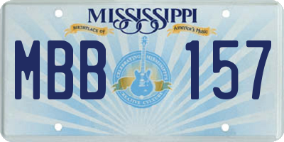 MS license plate MBB157