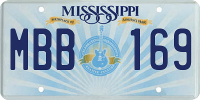 MS license plate MBB169