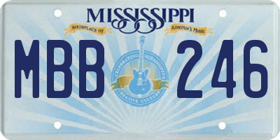MS license plate MBB246