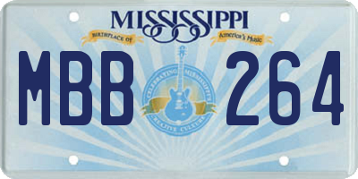MS license plate MBB264