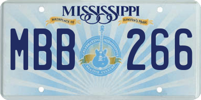 MS license plate MBB266