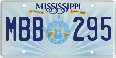MS license plate MBB295