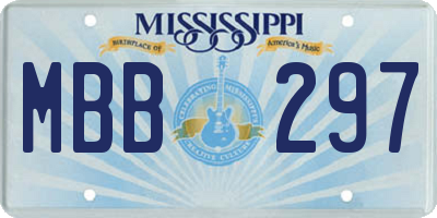 MS license plate MBB297