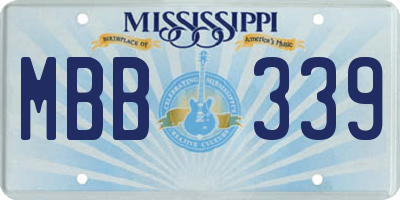 MS license plate MBB339
