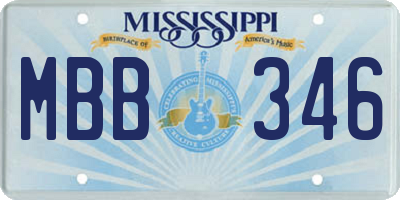 MS license plate MBB346