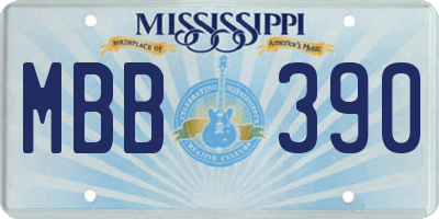 MS license plate MBB390