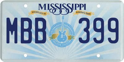 MS license plate MBB399