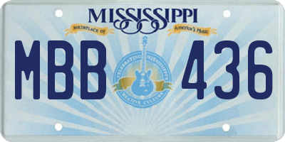 MS license plate MBB436