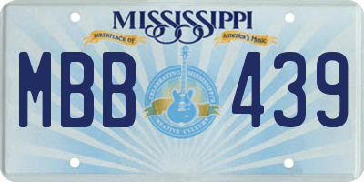 MS license plate MBB439