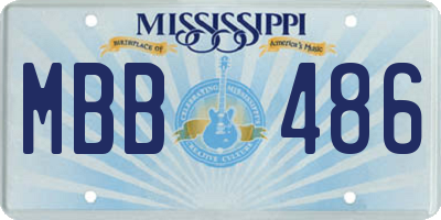 MS license plate MBB486