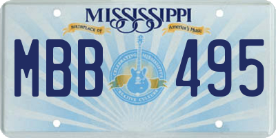 MS license plate MBB495