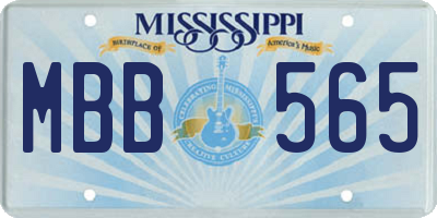 MS license plate MBB565