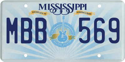 MS license plate MBB569
