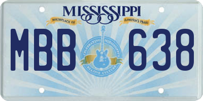 MS license plate MBB638