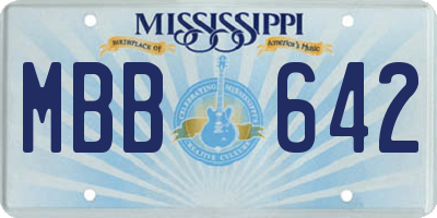 MS license plate MBB642