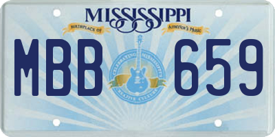 MS license plate MBB659