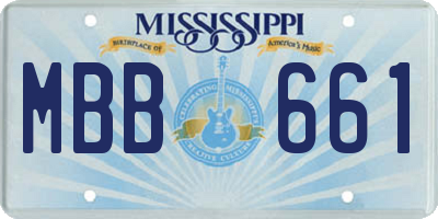 MS license plate MBB661