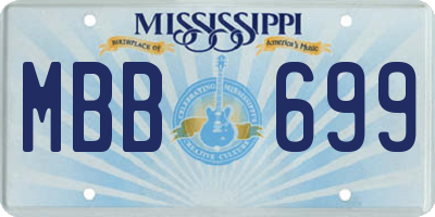 MS license plate MBB699