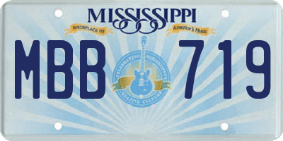 MS license plate MBB719