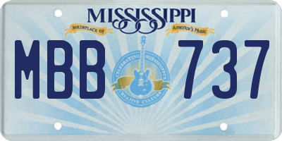 MS license plate MBB737