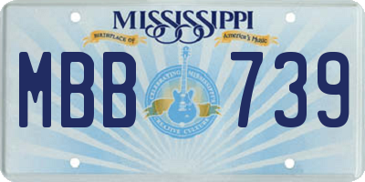 MS license plate MBB739