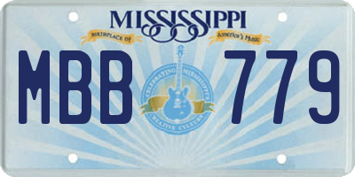 MS license plate MBB779
