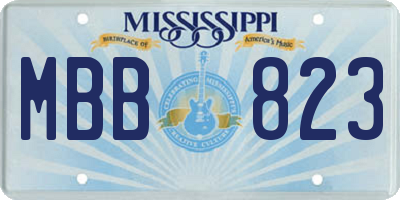MS license plate MBB823