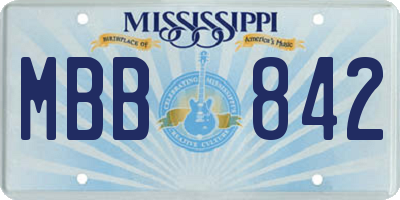 MS license plate MBB842