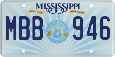 MS license plate MBB946
