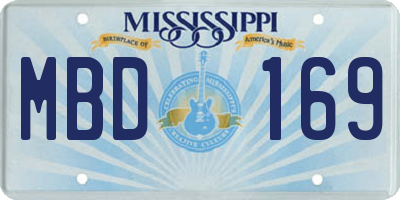 MS license plate MBD169