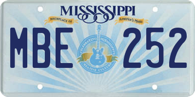 MS license plate MBE252
