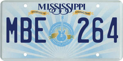 MS license plate MBE264