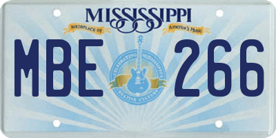 MS license plate MBE266